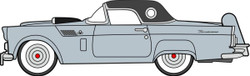 Oxford Diecast 87TH56007  Ford Thunderbird 1956 Grey Metallic/Raven Black HO
