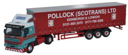 Oxford Diecast 76S143001 Scania 143 40ft Curtainside Pollock OO Gauge