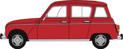 Oxford Diecast 76RN002  Renault 4 Red OO Gauge