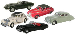Oxford Diecast 76SET14A Jaguar Collection Set (5) OO Gauge
