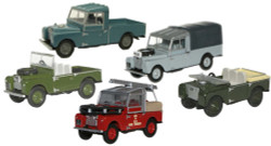 Oxford Diecast 76SET17E Land Rover Series I Set (5) OO Gauge