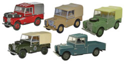Oxford Diecast 76SET17C Land Rover Series I Set (5) OO Gauge