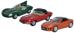 Oxford Diecast 76SET48 Jaguar Set (3) OO Gauge