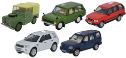 Oxford Diecast 76SET49 Land Rover Classic Set (5) OO Gauge