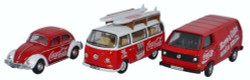 Oxford Diecast 76SET60CC VW Coca Cola Set (3) OO Gauge