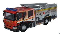 Oxford Diecast 76SFE011 Scania Fire Pump Ladder Humberside Fire and Rescue OO