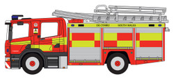 Oxford Diecast 76SFE012 Scania Pump Ladder CP28 South Wales Fire & Rescue OO