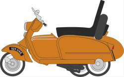 Oxford Diecast 76SC003  Scooter & Sidecar Orange OO Gauge