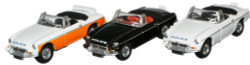 Oxford Diecast 76SET11 MGB Roadster Lancashire Police Set (3) OO Gauge