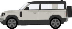 Oxford Diecast 76ND110X002  Land Rover Defender 110X Eiger Grey OO Gauge