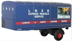 Oxford Diecast 76MH004T LNER Box Twin Trailer Pack OO Gauge