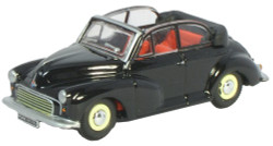 Oxford Diecast 76MMC002 Moris Minor Soft Top Open Black OO Gauge