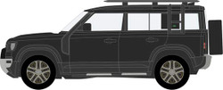 Oxford Diecast 76ND110002 Land Rover Defender 110 Explorer Santorini Black OO
