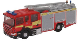 Oxford Diecast NSFE007 Scania Pump Ladder Surrey Fire and Rescue N Gauge