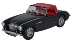 Oxford Diecast AH1004 Austin Healey 100 BN1 Black/Red Closed 1:43