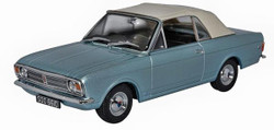 Oxford Diecast 43CCC001A Ford Cortina MkII Crayford Convert. Blue Roof Up 1:43