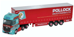 Oxford Diecast NMB002 Mercedes Actros Curtainside Pollock N Gauge