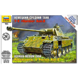 ZVEZDA 5010 Panzerkampfw.V Panther Ausf.D Tank Military Model Kit 1:72