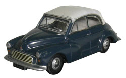 Oxford Diecast 76MMC004 Morris Minor Convertible Closed Blue/Grey OO Gauge