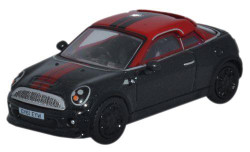 Oxford Diecast 76MC002 Mini Coupe Midnight Black/Red OO Gauge