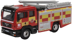 Oxford Diecast 76MFE005 MAN Pump Ladder Hertfordshire Fire & Rescue OO Gauge