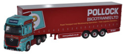 Oxford Diecast 76MB002 Mercedes Actros MP4 GSC Actros Curtainside Pollock OO