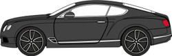 Oxford Diecast 76BCGT003 Bentley Continental GT Sport Onyx Black OO Gauge