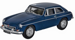 Oxford Diecast 76MGBGT004 MGB GT Mineral Blue OO Gauge