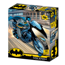 DC Comics Batman Batcycle 500pc Prime 3D Jigsaw Puzzle BM32519