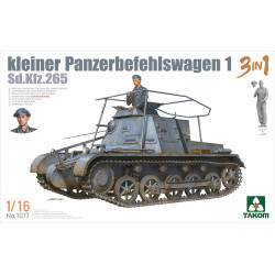 Takom 1017 German SdKfz 265 Kleiner Panzerbefehlswagen 1 3 in 1 1:16 Model Kit