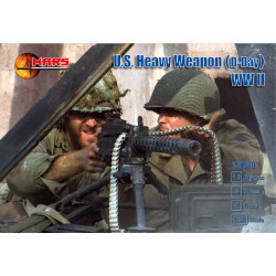 Mars 32040 U.S. Heavy Weapons D-Day WWII 12 Figures/8 Poses 1:32 Model Kit