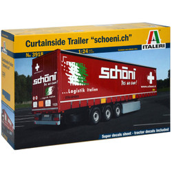 Italeri 3918 Curtainside Trailer 1:24 Truck Model Kit