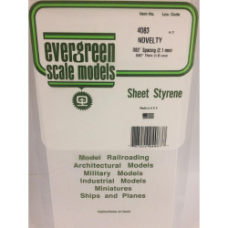 Evergreen 4083 - 0.083" Polystyrene Novelty Siding Sheet 6" x 12"