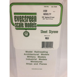 Evergreen 4109 - 0.109" Polystyrene Novelty Siding Sheet 6" x 12"