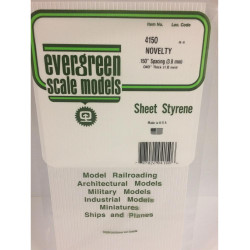 Evergreen 4150 - 0.150" Polystyrene Siding Sheet 6" x 12"