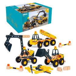 BRIO 34597 Builder - Volvo Vehicles - Wooden Construction Toys