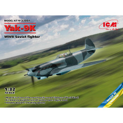 ICM 32091 Yakovlev Yak-9K WWII Soviet Fighter 1:32 Plastic Model Kit