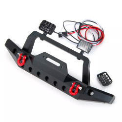 Metal Front Bumper w/LED Lights 1:10 Scale RC Car/Crawler for TRX4 Bronco Sport