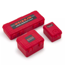 Red Plastic Storage Boxes/Cases 1:10 Scale Crawler RC Car Accessories