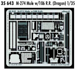 Eduard 35643 1:35 Etched Detailing Set for Dragon Kits M274 Mule with 106 RR