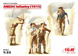 ICM 35685 ANZAC Infantry (1915) (WWI) (4 figures) 1:35 Figure Model Kit