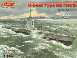 ICM S009 U-Boat Type IIB WWII German Submarine 1939 1:144 Ship Model Kit