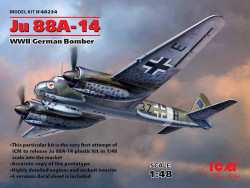ICM 48234 Junkers Ju-88A-14 WWII German Bomber 1:48 Aircraft Model Kit