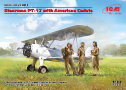 ICM 32051 Stearman PT-17 with American Cadets 1:32 Aircraft Model Kit