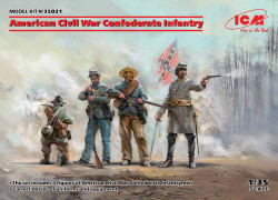 ICM 35021 American Civil War Confederate Infantry 1:35 Figure Model Kit