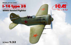 ICM 32002 Polikarpov I-16 type 28 WWII Soviet Fighter 1:32 Aircraft Model Kit