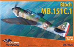 Dora Wings 72026 Bloch MB.151C.1 1:72 Aircraft Model Kit