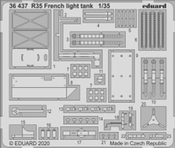Eduard 36437 1:35 Etched Detailing Set for Tamiya Kits R35 French light tank 1/3