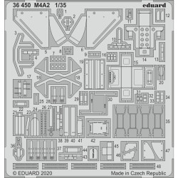 Eduard 36450 1:35 Etched Detailing Set for Zvezda Kits M4A2 Sherman 1/35