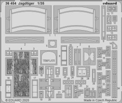 Eduard 36454 1:35 Etched Detailing Set for Takom Kits Sd.Kfz.186 Jagdtiger 1/35
